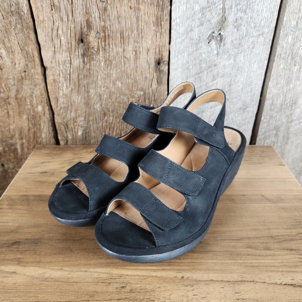 Clarks Sandals Reedly Juno Wedge Womens 6 Wide